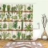 Tropical Cactus Plant Pineapple Shower Curtains Bathroom Frabic Waterproof Polyester Bath Curtain