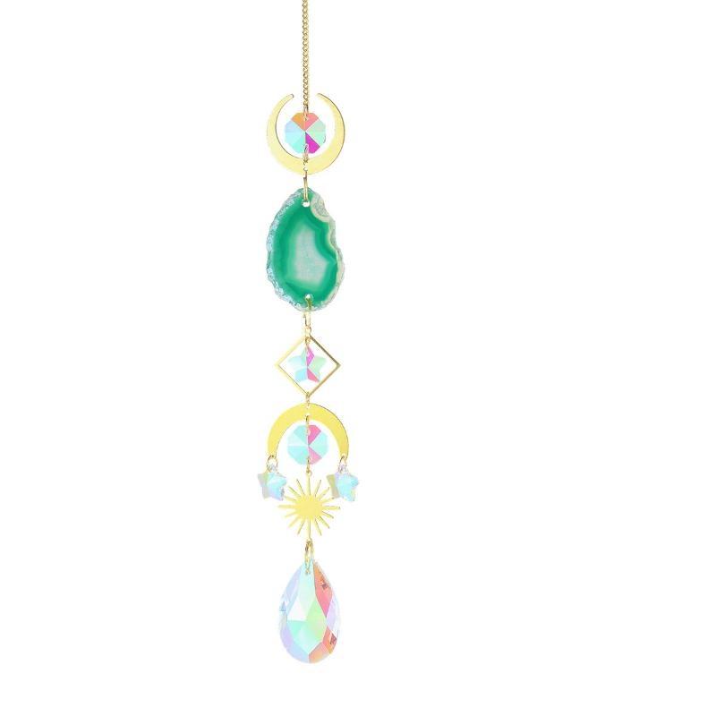 14 Styles Suncatcher Crystal Sun and Moon Crystals Prism Rainbow Sun Catcher Garden Decoration Hanging Window Patio Ornament
