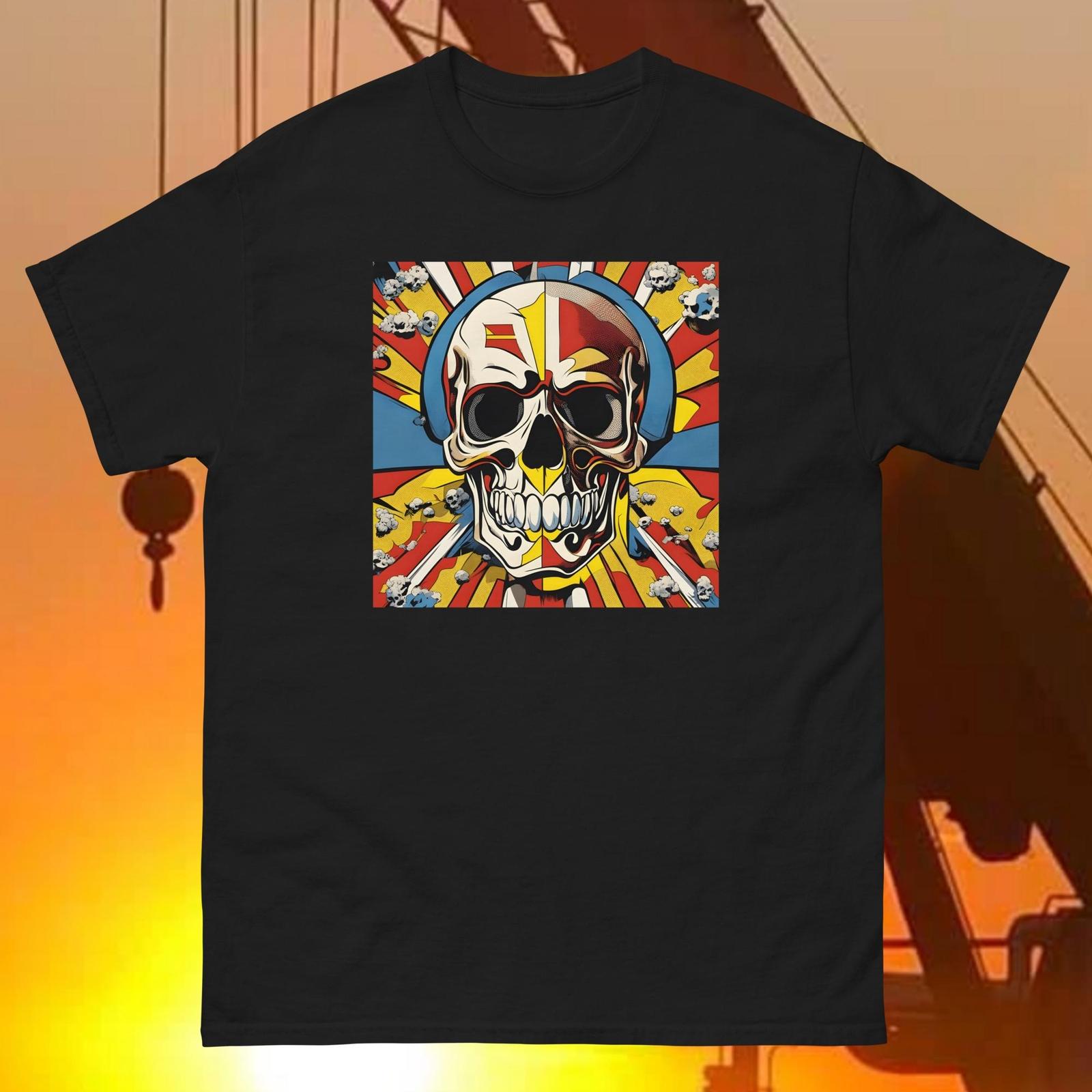 TRIBAL SKULL T-SHIRT S