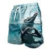 Men's 3D Alligator Heart Print Beach Shorts - Lightweight Polyester Drawstring Waist Casual Swim Trunks for Summer, Golf, Fishing, Basketball