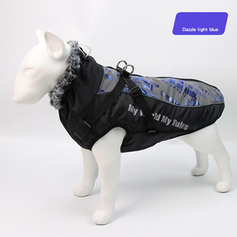 Nové Zimní Psí Teplé Nepromokavé Oblečení Reflexní Písmo Oblečení Nepromokavá Vesta Pet Kočka Bunda Pet Bavlněné Oblečení Pro Malé Střední Velké Psy XL-6XL