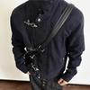 DRIPX Harajuku Giacca da Uomo con Collo a Revers Cappotto Corto Stile Retrò Americano Workwear Autunno Streetwear Casual Vestibilità Larga Moda Capospalla