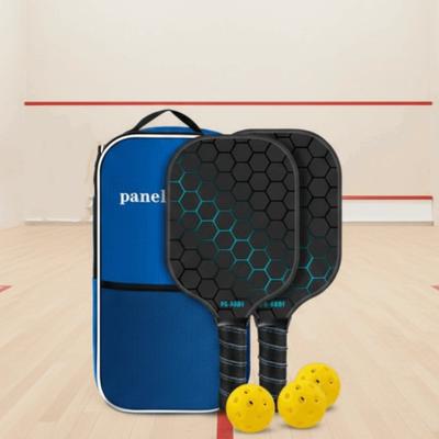 Fiberglass Surface Pickleball Racket Honeycomb Core Pickleball Ball Paddle Set  Indoor Outdoor