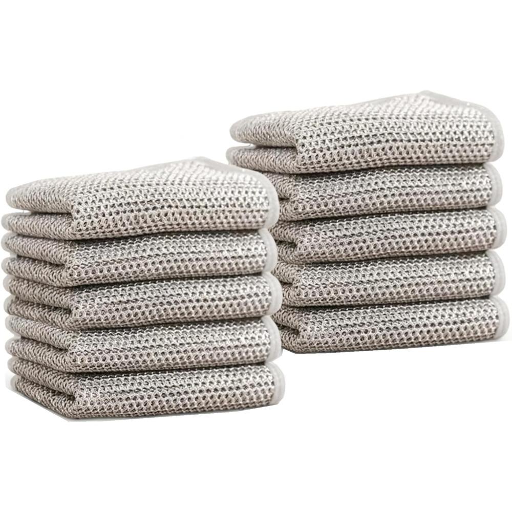 Multipurpose Wire Dishwashing Rags for Wet and Dry, 2024 New Non-Scratch Wire Dishcloth Scrubbing Wire Dishwashing Rag