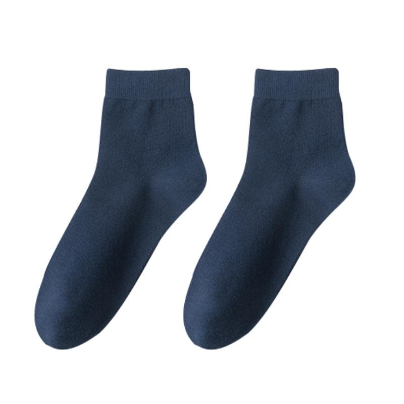 

Socks Men s Cotton Socks Wicking Sweat Absorbing Anti-Turning Balls Odor-Resistant Pure Cotton Mid-Calf Socks Pure Color Antibacterial Socks 1 pair сапфіровий