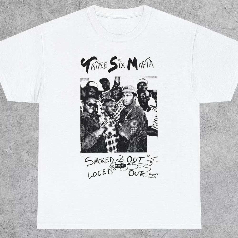 Three 6 Mafia rap hip hop white T-shirt short sleeve All sizes S-5Xl JM730 Unisex T-Shirt XXXXL