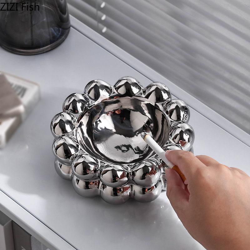 Creative Bubble Ball Circle Ashtray Ceramic Ash Tray Office Table Smoking Accessories for Weed Ashtrays Gift for Boyfriend