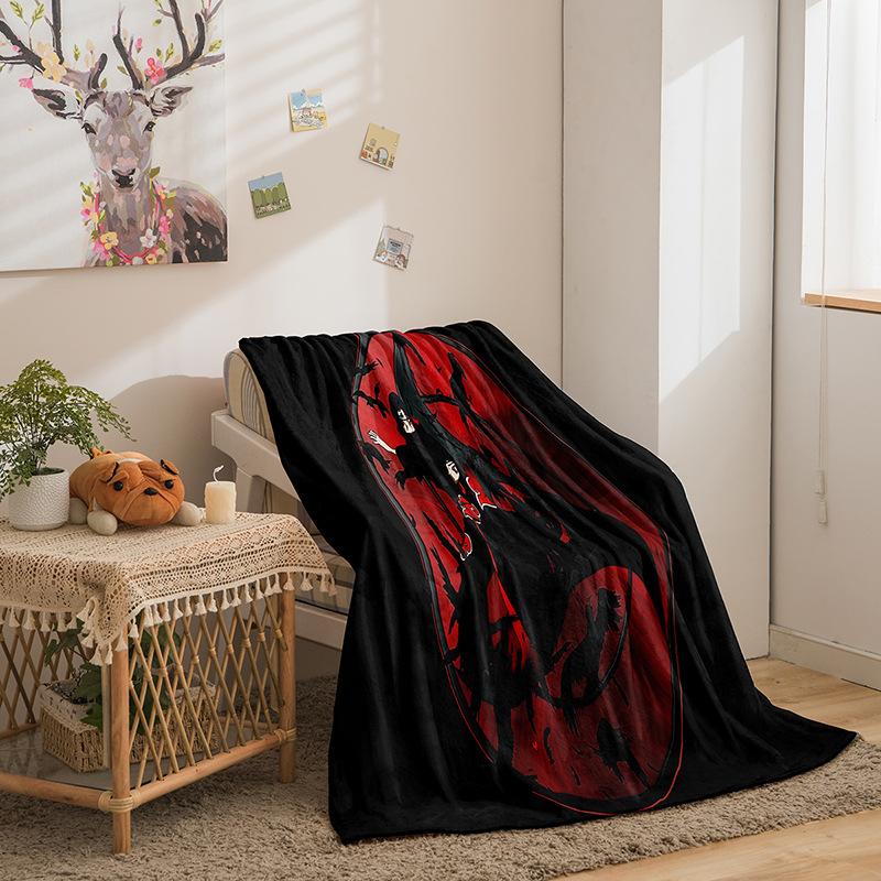 Cartoon Day Man Series Flannel Blanket 2D Printed Sofa Blanket Thickened Blanket