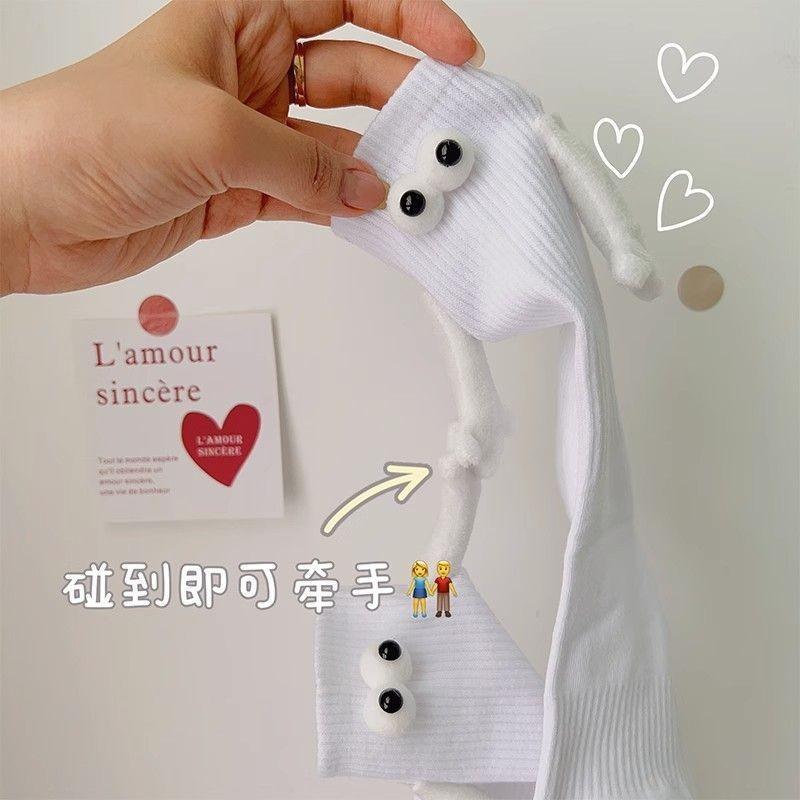 

Autumn And Winter Cute Hand-In-Hand Socks Women S Thin Children S Socks Funny Leg Cover Japanese Jk College Style Calf Stacking Socks holding hands socks