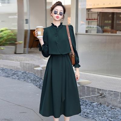 Vest Dress Two-piece Set New Women's Clothing Spring and Autumn Design Sense Small Temperament Suit Skirt