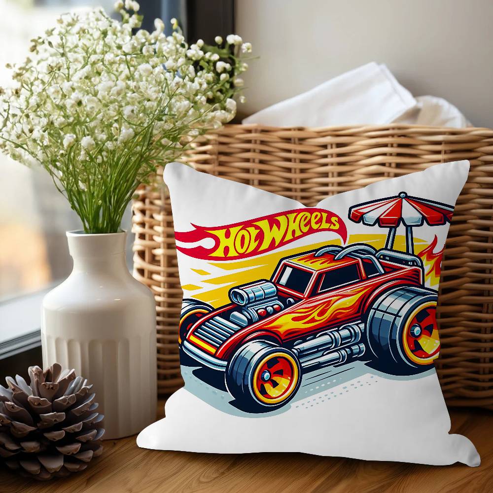 Hot Wheels Pillow Gift Home Office Decoration Bedroom Sofa Car Cushion Cover Case 45x45