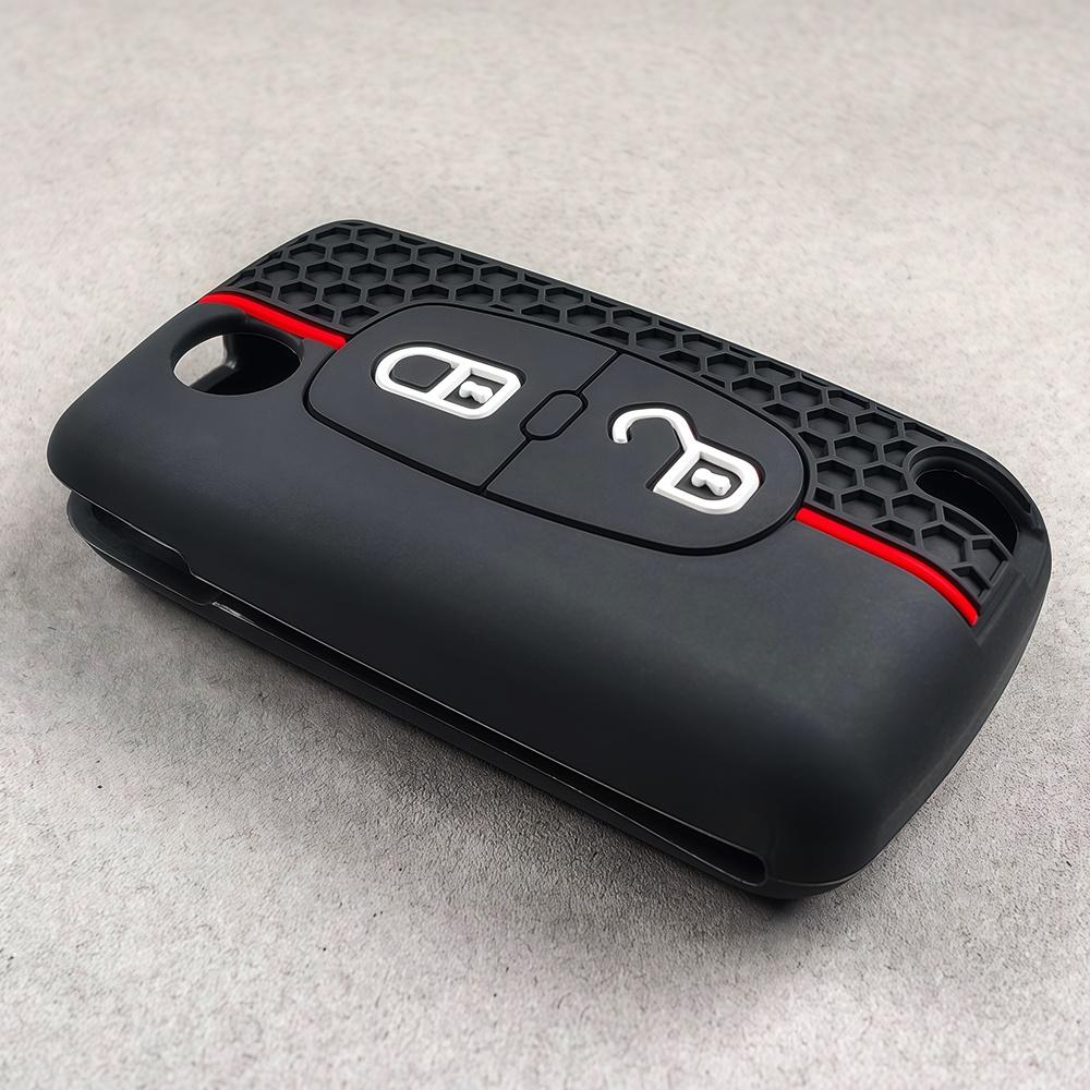 New Silicone Car Key Case Cover Keychain Fob Shell For Citroen C2 C3 C4 C5 C6 Xsara Berlingo For Peugeot 207 307 308 407 607 807