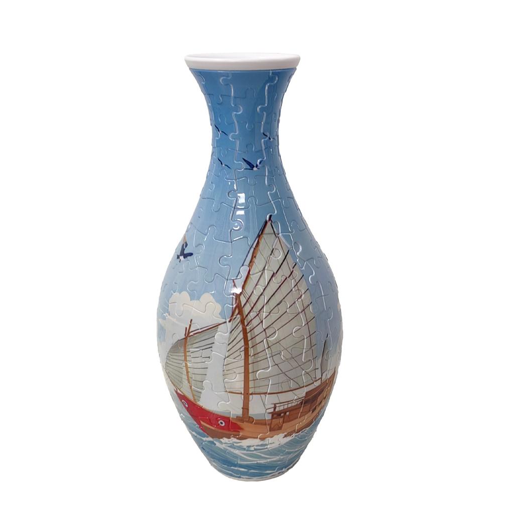 Jigsaw Puzzle Vase Flower Arrangement Hydroponics Flower Vase Chinese-style Retro Porcelain DIY Puzzle Handmade