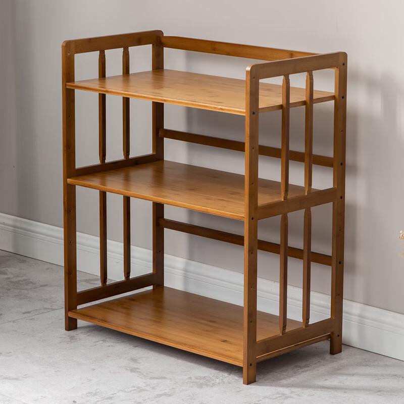 Miling Mid-Century Nanmu Bamboo 4-Tier Storage Shelf