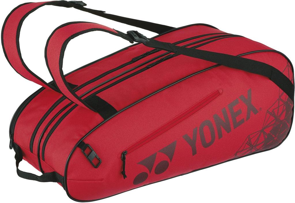 Yonex Tennis Racket Racket Bag Holds 6 Tennis Red Bag, 6, Rackets, BAG2532R,