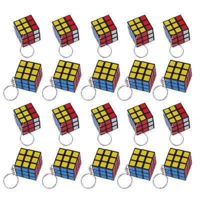 Pure Seek Mini Cube Keychains, Set of 48, 3D Puzzle Toy, Prize, Mini Cube Keychain