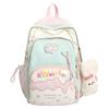 Schoolbag high-end college style junior high school student schoolbag female cream pain bag backpack fresh and cute large capacity backpack
