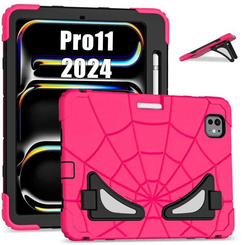 Spider-Man Silicone Case IPad Pro 11 Inch With Kickstand Shockproof Full Cover Kids Air 4 5 10th Gen