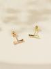 Minimalpiercing 14K Simple Volume Stick Piercing Earrings