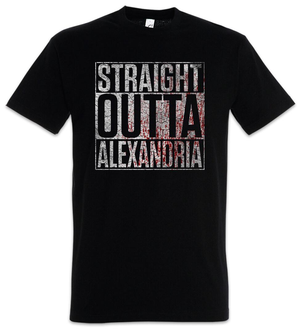 Straight Outta Alexandria T-Shirt The Fun Symbol Walking City Town Sign Dead- M