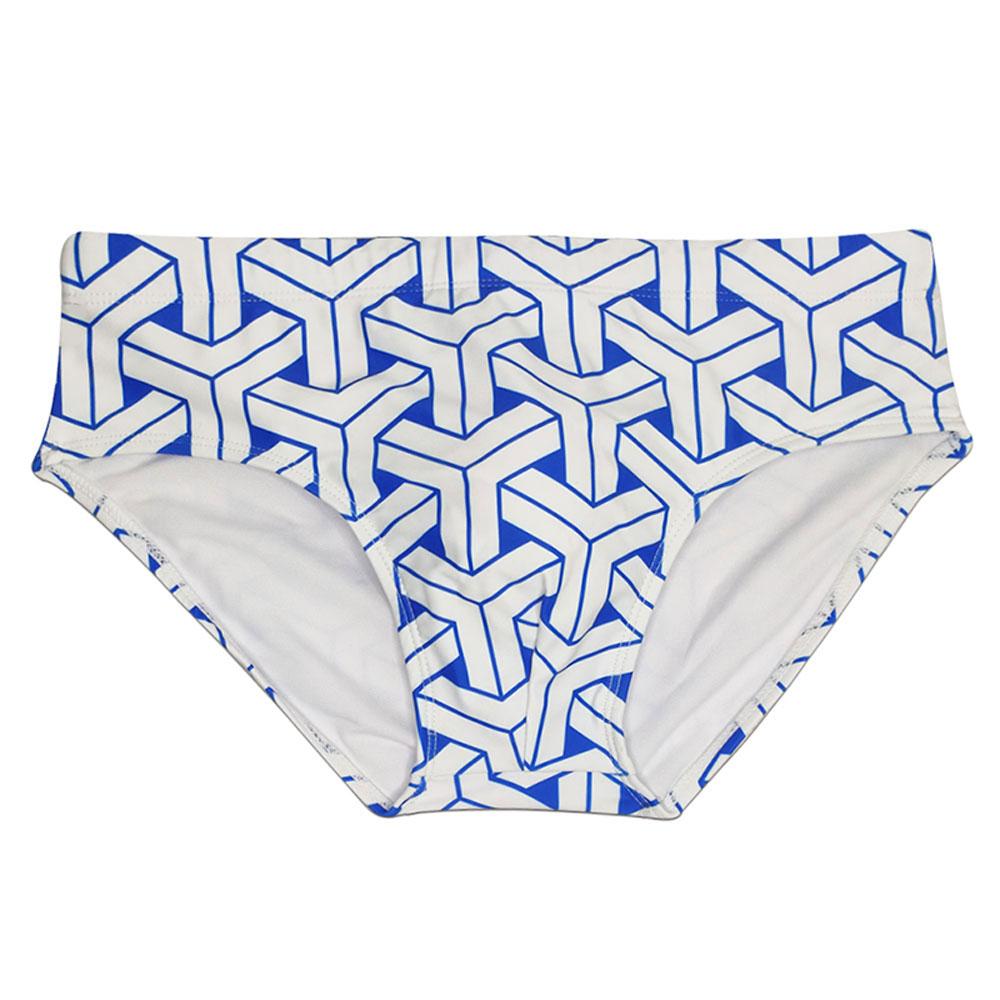 Men Swim Briefs Trunks Color Blocking Fashion Print Tight Fit Sexy Swimwear Beach Wear Tanning Surfing GYM