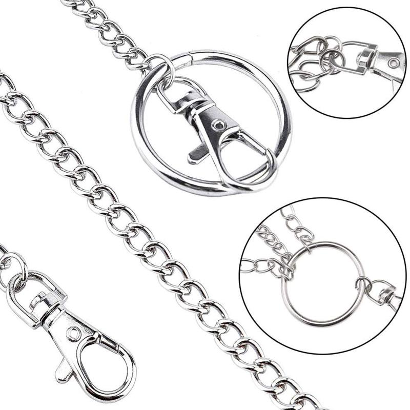 4pcs Pants Chain Multi Layer Wallet Chain Charm Jeans Chains Pocket Punk Chain Hip Hop Rock Style Chains for Women Girls