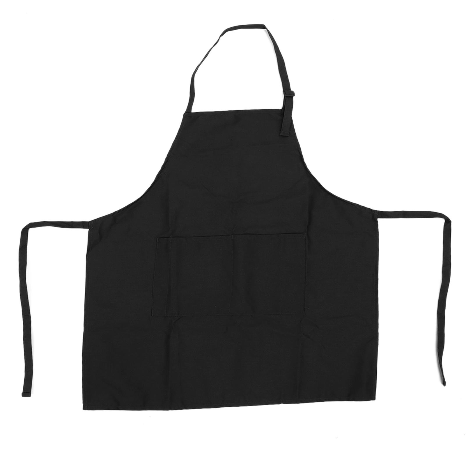 

Waterproof Nail Art Apron Pure Color Apron Unisex Cooking Apron with Adjustable NeckbandBlack чёрный