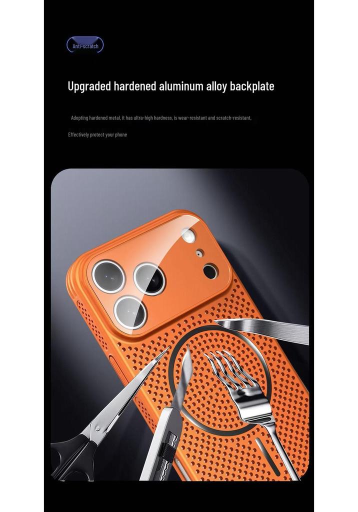 Magnetic Heat Dissipation Case for iPhone 17 Pro Max - Breathable, Contrasting Color, Apple-Compatible Protective Cover