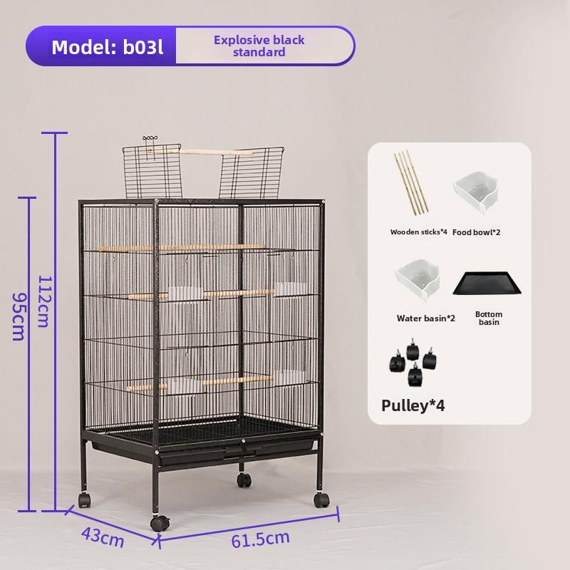 Large Bird Cage for Parrots and Mynahs Spacious Aviary for Finch Budgie Lovebird Professional Breeding Habitat Durable Bird Nest