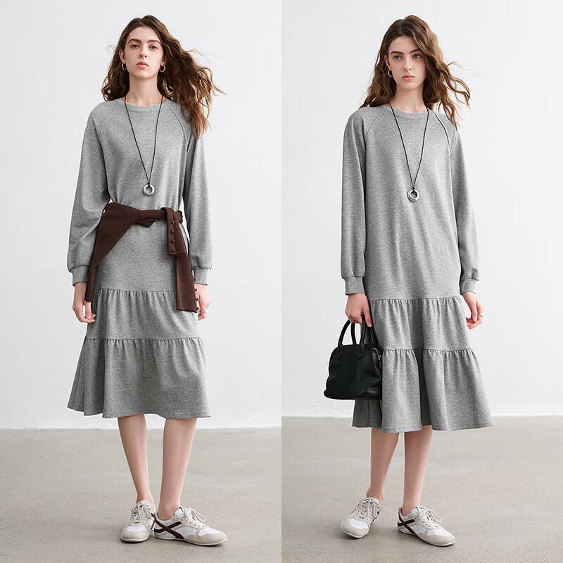 Chuyu Women's Cotton Loose Sweatshirt Dress