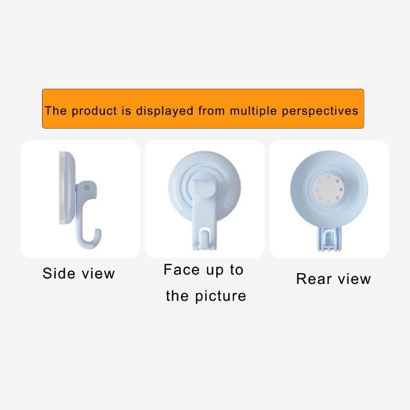 4pcs/8pcs Suction Cup Hooks Bathroom Towel and Loofah Hanger Strong Vacuum Hanging Hook Practical Robe Storage Rack