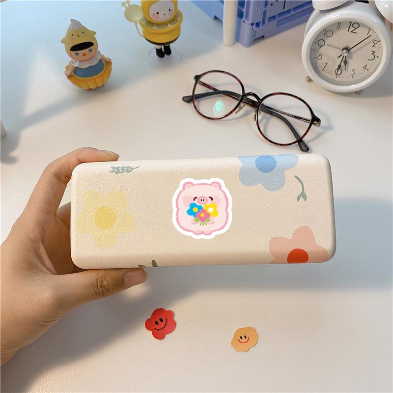 Korean Cute Little Pig Cartoon Stickers: Waterproof Stickers for Luggage, Thermos Cups, Journals, and Computers