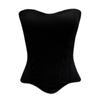 Europese Strapless Afslankende Off-the-Shoulder Top met Vetersluiting