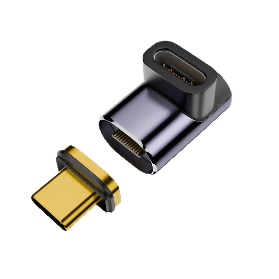 2PCS Magnetic Type-C Adapter USB4.0 40Gbps Thunderbolt 4/3 100W/140W Fast Charging Laptop Hard Drive