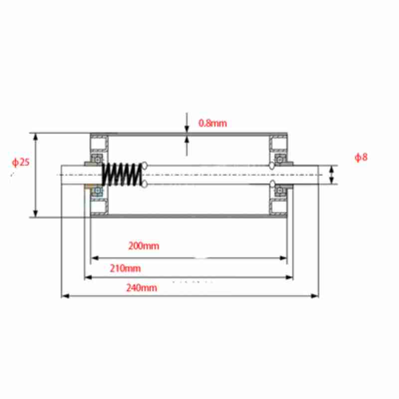 24cm-54cm Industrial Stainless Steel Idler for Conveyor Belt Galvanized Roller Unloading Conveyor Tube Assembly With Bearing