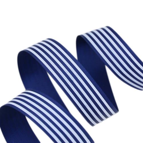 (20 Yards/Los) 1 '' (25 mm) Schwarz-Weiß gestreiftes Ripsband bedruckte Geschenkverpackungs-Dekorationsbänder