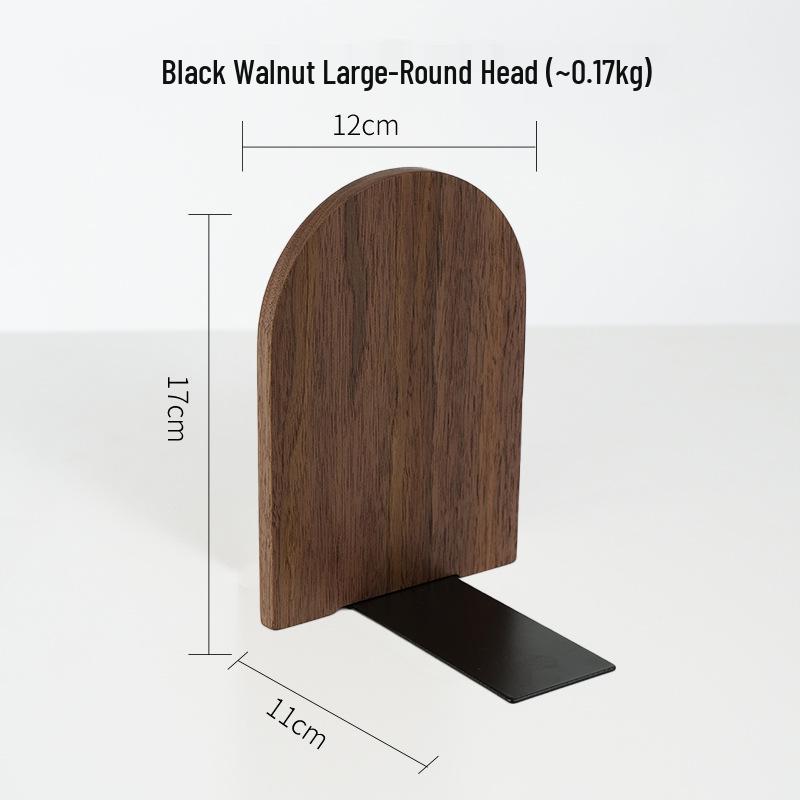 Massive Buchstützen aus Schwarznuss - Kreative, einfache & bewegliche Schreibtischornamente zur Aufbewahrung im Büro