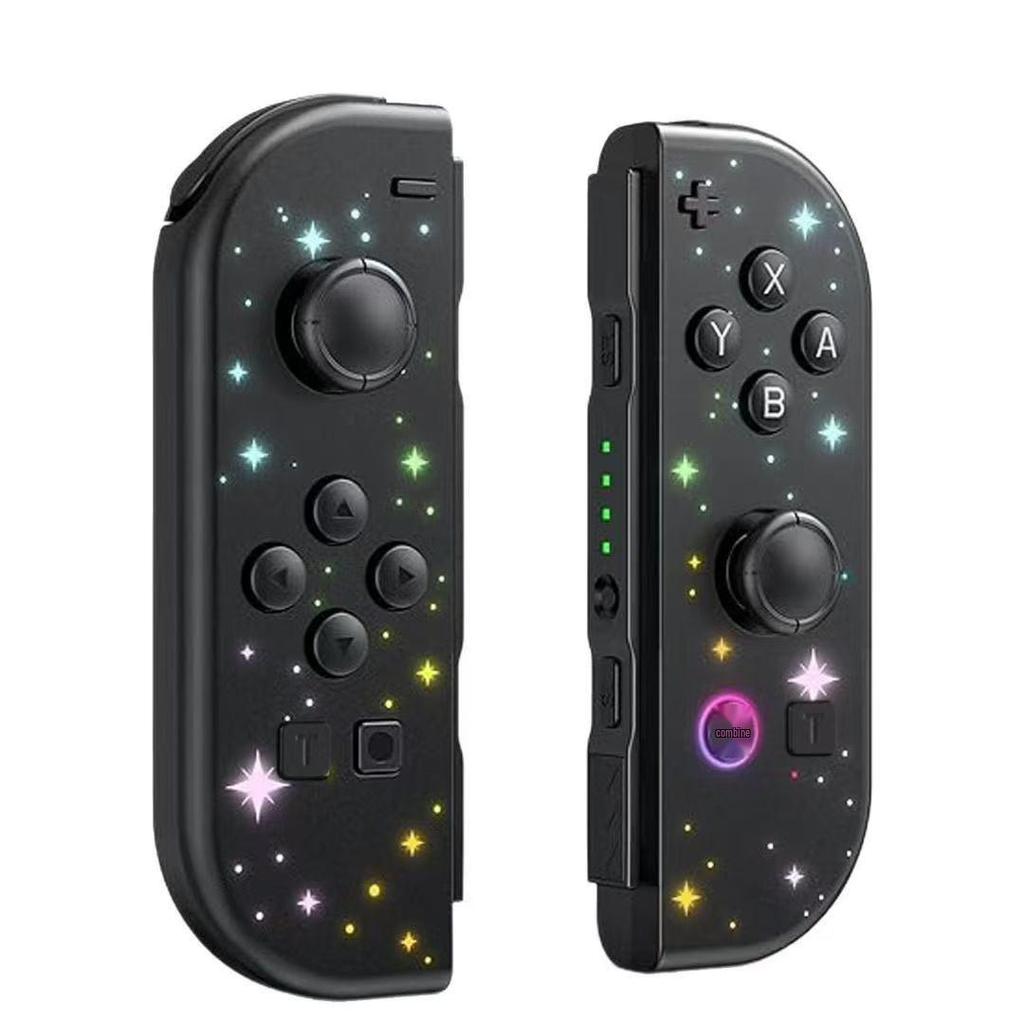 Joycon-style RGB Wireless Bluetooth Game Controller with Switchable Left and Right Small Handles for NS.