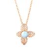S925 Sterling Silver Natural Colored Treasure Necklace Flower Pendant Women'S Japan And Korea Small Fresh Set Simple And Sweet Collarbone Chain