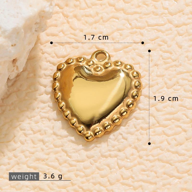 Europejski i Amerykański Stal Nierdzewna 3D Diamentowe Serce Wisiorek do DIY Biżuterii