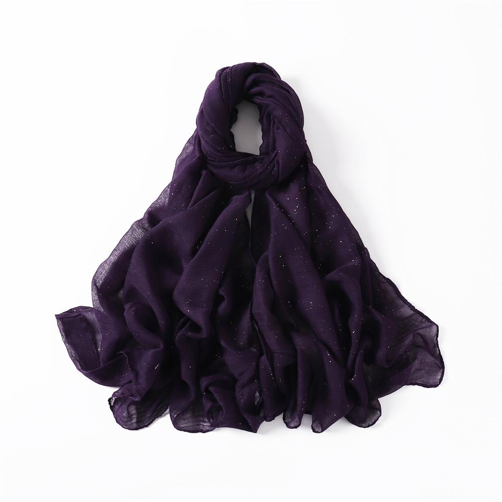 New Summer Shiny Voile Cotton Linen Women Scarf Girls Solid Sunscreen Thin Scarves Soft Foulard Shawl Casual Female Wrap Shawls