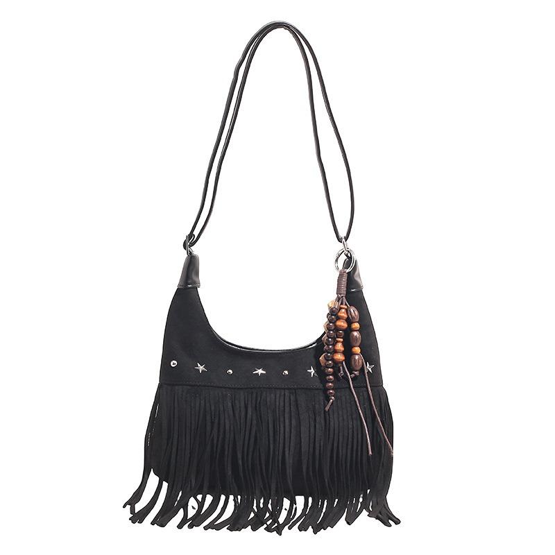 Fashionable and Trendy Retro Fringed Bag, Casual and Stylish Single-shoulder Crossbody Bag