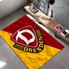 Dresden Shield Red Yellow Carpet suitable as a non-slip mat for the living room or bedroom sofa