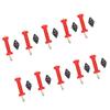 10Pcs Electric Fence Gate Handles Red ABS Heat Cold Resistant with 10Pcs Insulators