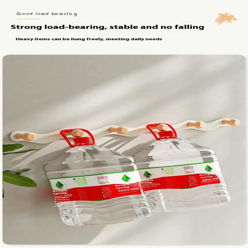 Holzhaken Badezimmer Toilette Handtuchhaken Mantelhaken Stanzfrei Türhänger