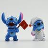 6Pcs/Set 7cm Stitch Doll Anime Figures Stitch Doll Cartoon Stitch Playthings Ornaments Micro Cake Desk Decoration Present