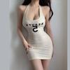 Sports Neck Suspender Dress Women's Summer Dress Spice Girl Pure Desire Style Design Temperament Tight and Thin Hip Skirt
