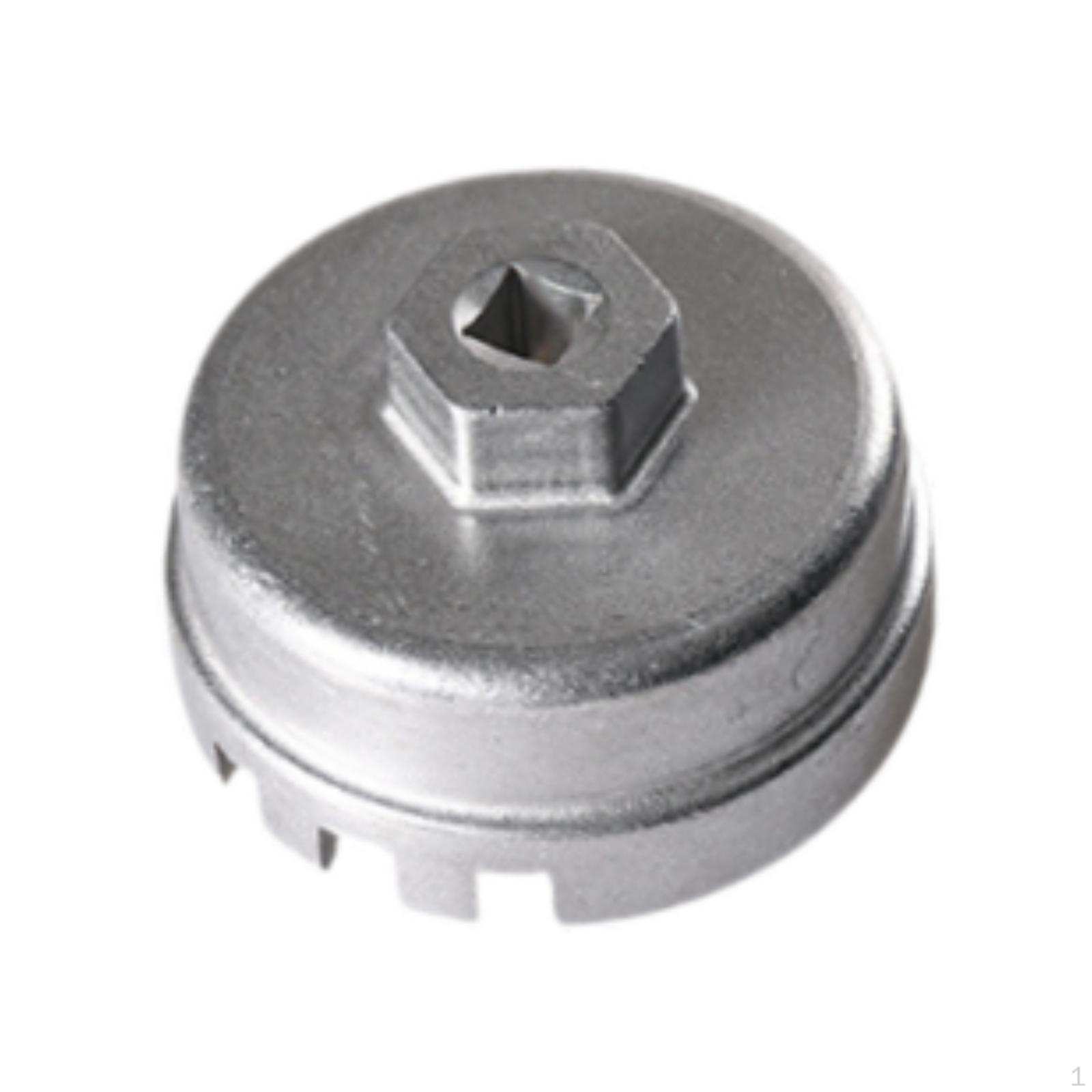 

Car Filter Wrench, Socket Wrench Accessories Aluminum Replaces Auto Repair Parts Remover 6 Notch Silver