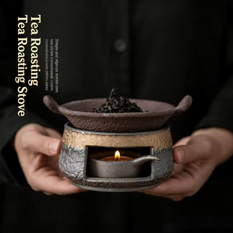 Ceramic Teas Stove Warmer For Fragrances Diffusion And Beverages Warming With Tealight Candle Holder For Meditations Space