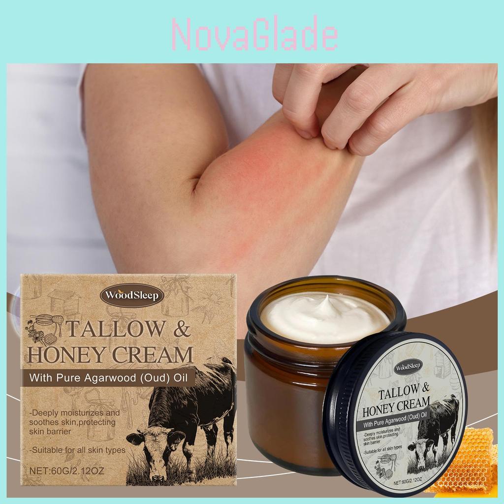 Woodsleep Moisturizing Body Cream With Beef Tallow For Deep Hydration And Skin Relief